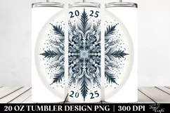 Snowflake with 2025 Clipart 20 Oz Tumbler Product Image 2