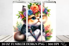 Vibrant Baby Cat Tumbler Design Product Image 2