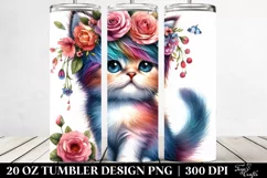 Vibrant Baby Cat Tumbler Design Product Image 2
