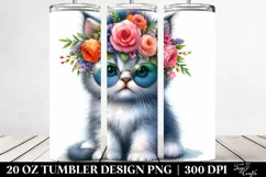 Vibrant Baby Cat Tumbler Design Product Image 2