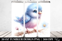 Watercolor Image with Baby Bird | 20 oz Tumbler Product Image 2