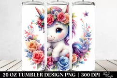 Adorable Baby Unicorn Tumbler Design Product Image 2