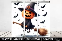 Funny Halloween Broomstick Tumbler Design Product Image 2