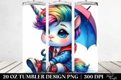 Vibrant Baby Unicorn 20 Oz Tumbler Product Image 2