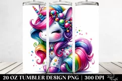 Cute Unicorn Drawing | 20 oz Tumbler Product Image 2