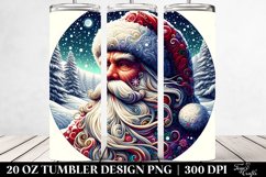 Vibrant 2D Santa Clipart 20 Oz Tumbler Product Image 2