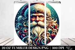 Vibrant 2D Santa Clipart 20 Oz Tumbler Product Image 2
