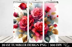 Vibrant Red Roses | 20 Oz Tumbler Product Image 2