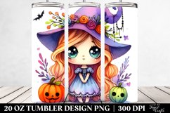 Witch Vibrant Drawing | 20 oz Tumbler Product Image 2