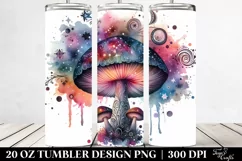 Colorful Watercolor Magical Celestial Astral Mushroom | 20 Product Image 2