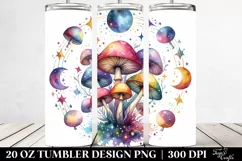 Colorful Watercolor Magical Celestial Astral Mushroom | 20 Product Image 2