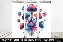 Colorful Watercolor Magical Celestial Astral Mushroom | 20 Product Image 2