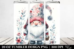 Whimsical Gnome Washed Watercolor | 20 oz Tumbler Product Image 2