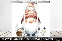 Whimsical Gnome Washed Watercolor | 20 oz Tumbler Product Image 2