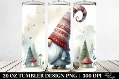 Whimsical Gnome Washed Watercolor | 20 oz Tumbler Product Image 2