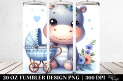 Colorful Hippo Cradle | 20 Oz Tumbler Product Image 2