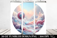Pastel Molten Candy Winter Scene 20 Oz Tumbler Product Image 2