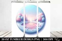Pastel Molten Candy Winter Scene 20 Oz Tumbler Product Image 2