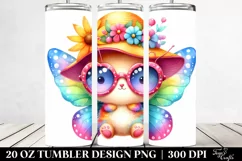 Colorful Butterfly Sun Accessories | 20 Oz Tumbler Product Image 2
