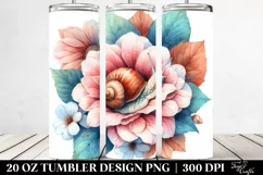Sleeping Snail in Petals | 20 Oz Tumbler Product Image 2