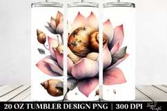 Sleeping Snail in Petals | 20 Oz Tumbler Product Image 2