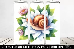 Sleeping Snail in Petals | 20 Oz Tumbler Product Image 2
