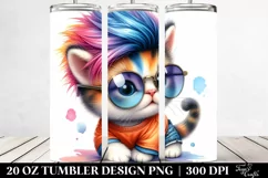 dressed,Vibrant Baby Cat 20 Oz Tumbler Product Image 2