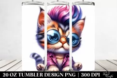 dressed,Vibrant Baby Cat 20 Oz Tumbler Product Image 2