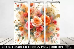 Abstract Orange Roses | 20 Oz Tumbler Product Image 2