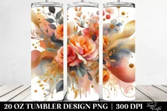 Abstract Orange Roses | 20 Oz Tumbler Product Image 2