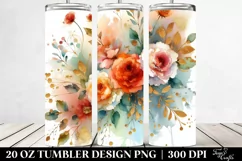 Abstract Orange Roses | 20 Oz Tumbler Product Image 2