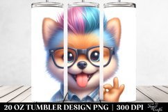 Goofy Baby Dog with OK Sign 20 Oz Tumbler Product Image 2