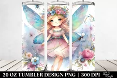 Whimsical Fairy Watercolor Clipart Product Image 2