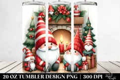 Christmas Gnomes by Fireplace Clipart Product Image 2