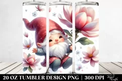 Floating Gnome with Magnolia | 20 Oz Tumbler Product Image 2