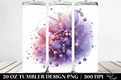 Abstract Shiny Violet Clipart, Transparent 20 Oz Tumbler Product Image 2