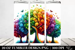 Colorful Whimsical Rainbow Trees | 20 oz Tumbler Product Image 2