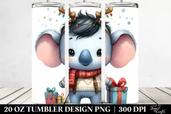 Winter Baby Elephant with Cool Haircut, 20 Oz Tumbler Product Image 2