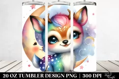 Colorful Deer Moon | 20 Oz Tumbler Product Image 2
