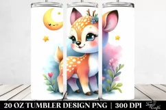 Colorful Deer Moon | 20 Oz Tumbler Product Image 2
