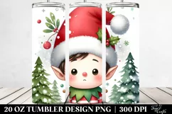 Cute Watercolor Elf 20 Oz Tumbler Product Image 2