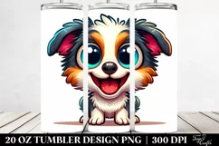 Crazy Cartoon Border Collie | 20 Oz Tumbler Product Image 2