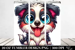 Crazy Cartoon Border Collie | 20 Oz Tumbler Product Image 2