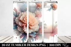 Abstract Carnation Tumbler | 20 oz Tumbler Product Image 2