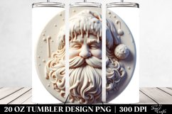 3D Marzipan Santa Clipart 20 Oz Tumbler Product Image 2