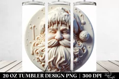3D Marzipan Santa Clipart 20 Oz Tumbler Product Image 2