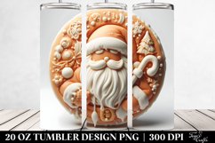 3D Marzipan Santa Clipart 20 Oz Tumbler Product Image 2