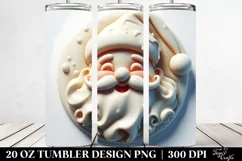 3D Marzipan Santa Clipart 20 Oz Tumbler Product Image 2