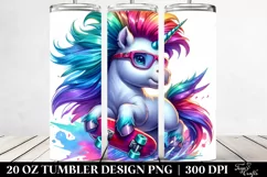 Aggressive Baby Unicorn with Unique Haircut 20 Oz Tumbler Product Image 2