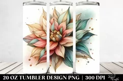 Abstract Stained Dahlia | 20 oz Tumbler Product Image 2